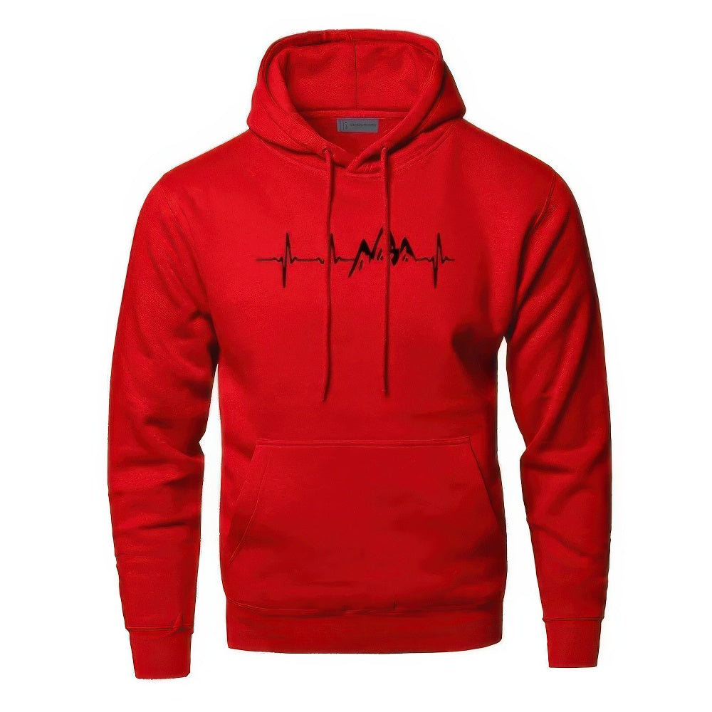 Sudadera Hombre con Capucha y Estampado Casual