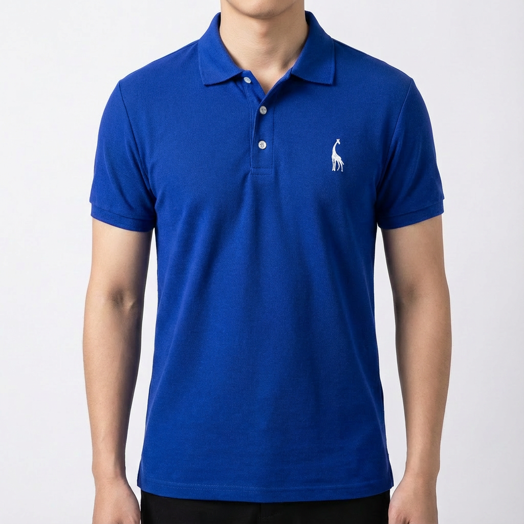 Polo Hombre Algodón Bordado Cuello Clásico Casual