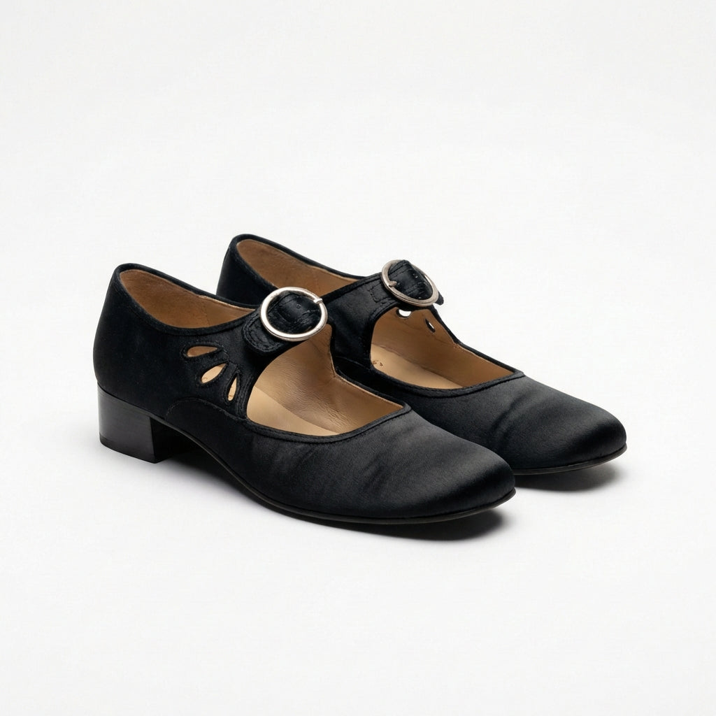 Zapatos Mary Jane Mujer con Hebilla Tacón Bajo