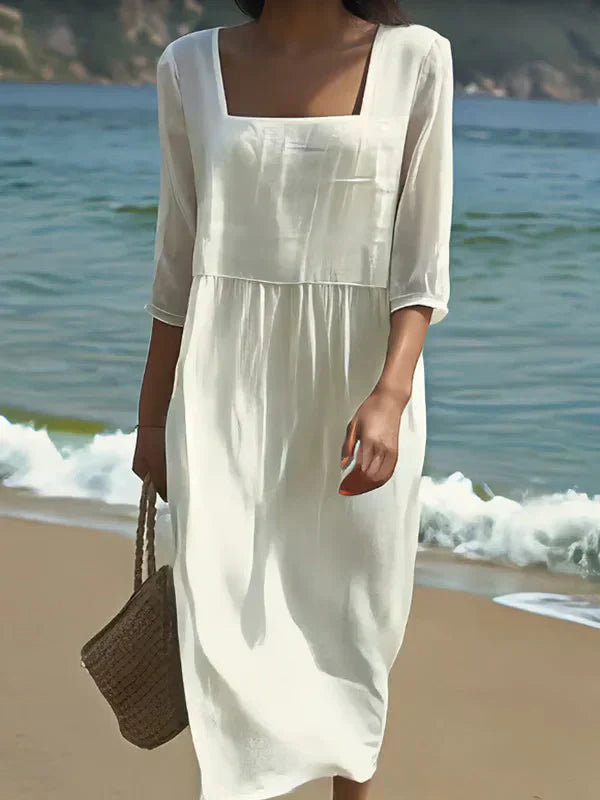 Vestido Playero Mujer Corte Suelto Ligero