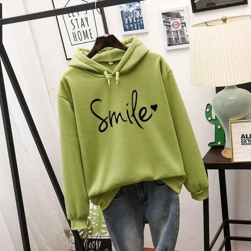 Sudadera Mujer con Capucha Estampado Moderno Ajuste Casual