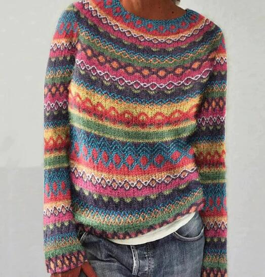 Jersey Mujer de Punto Suave Ajuste Comodo