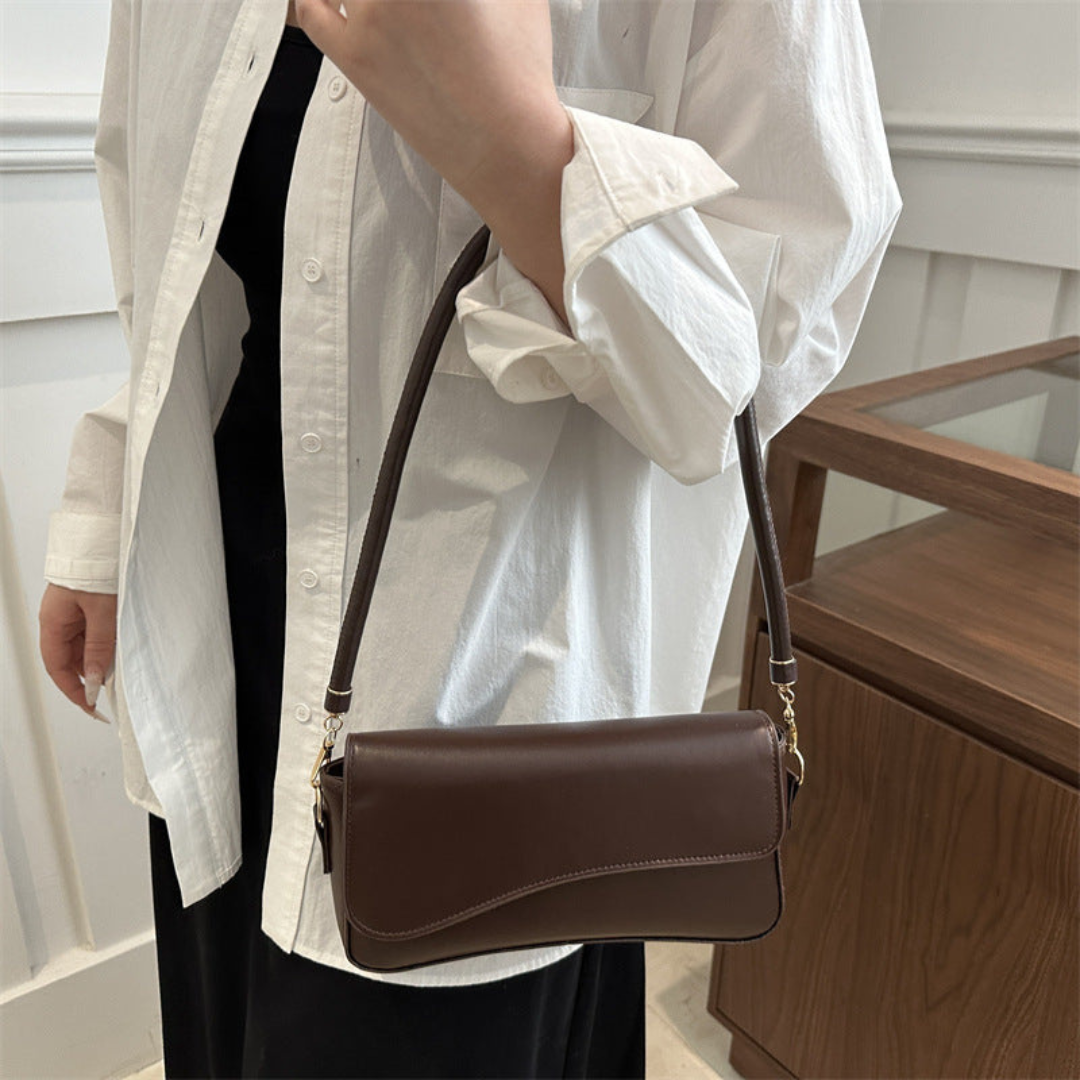 Bolso Cruzado Mujer con Solapa y Correa de Hombro Rectangular