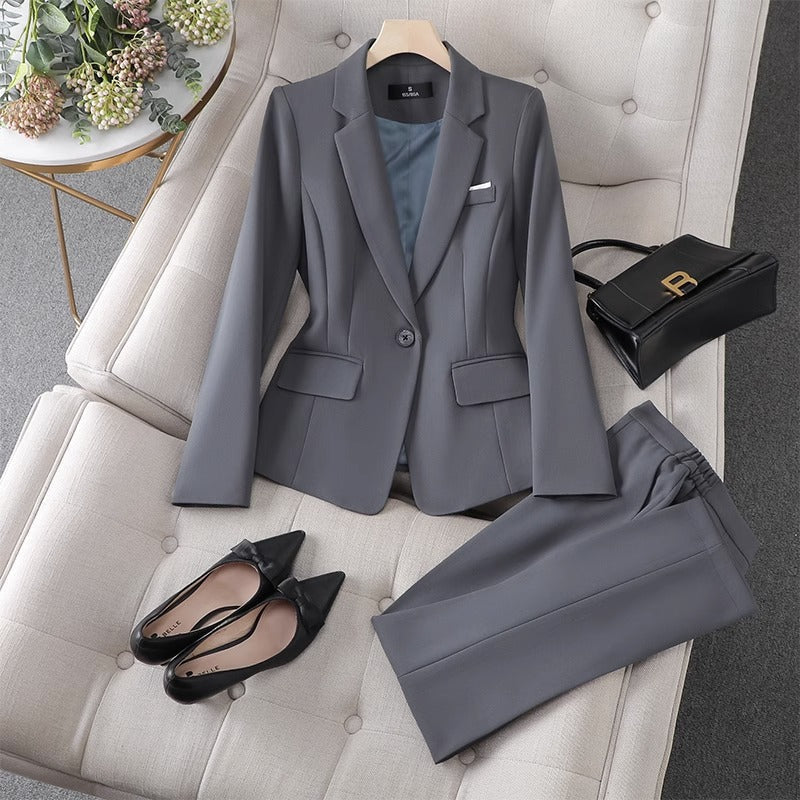 Conjunto Mujer Blazer y Pantalón Elegante Ajuste Clásico