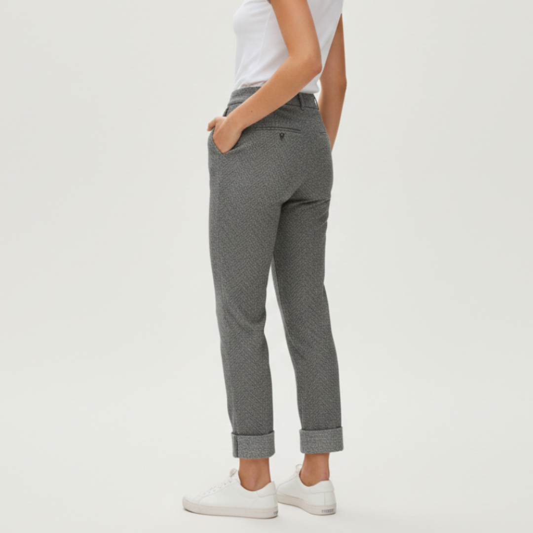 Pantalones Vestir Mujer Corte Recto Clásico