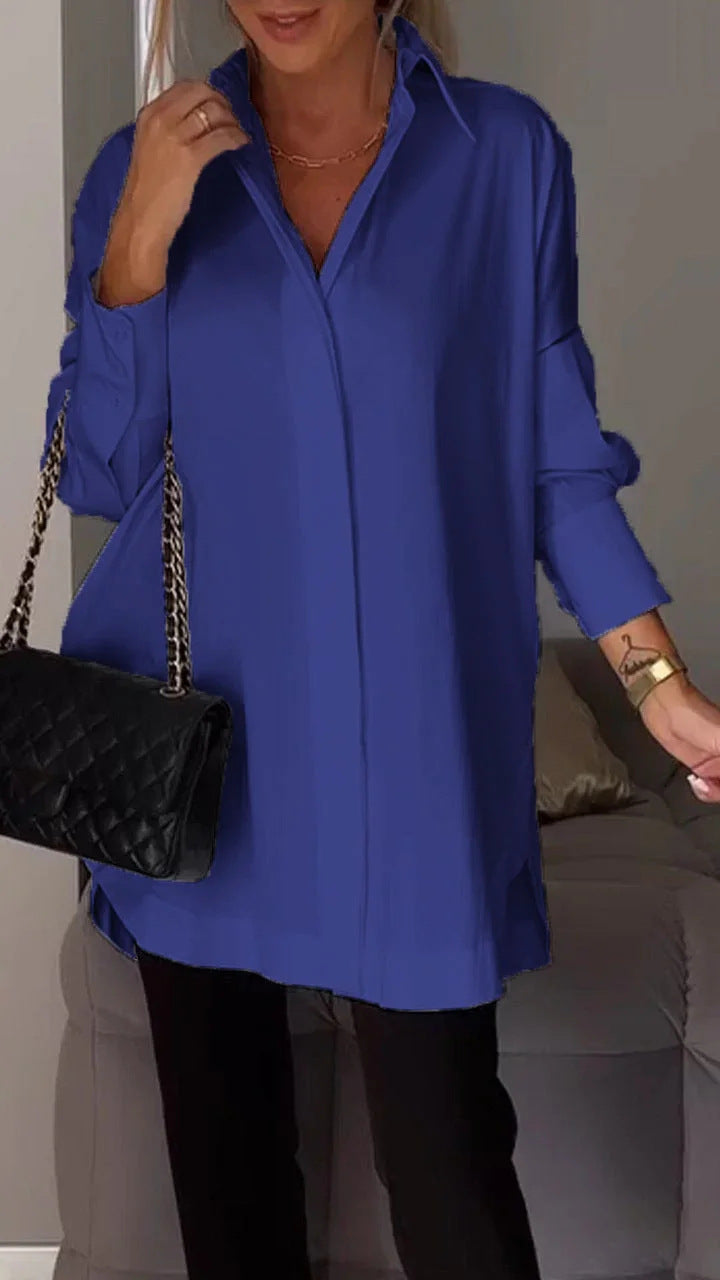 Camisa Mujer Algodón Extragrande Ajuste Cómodo