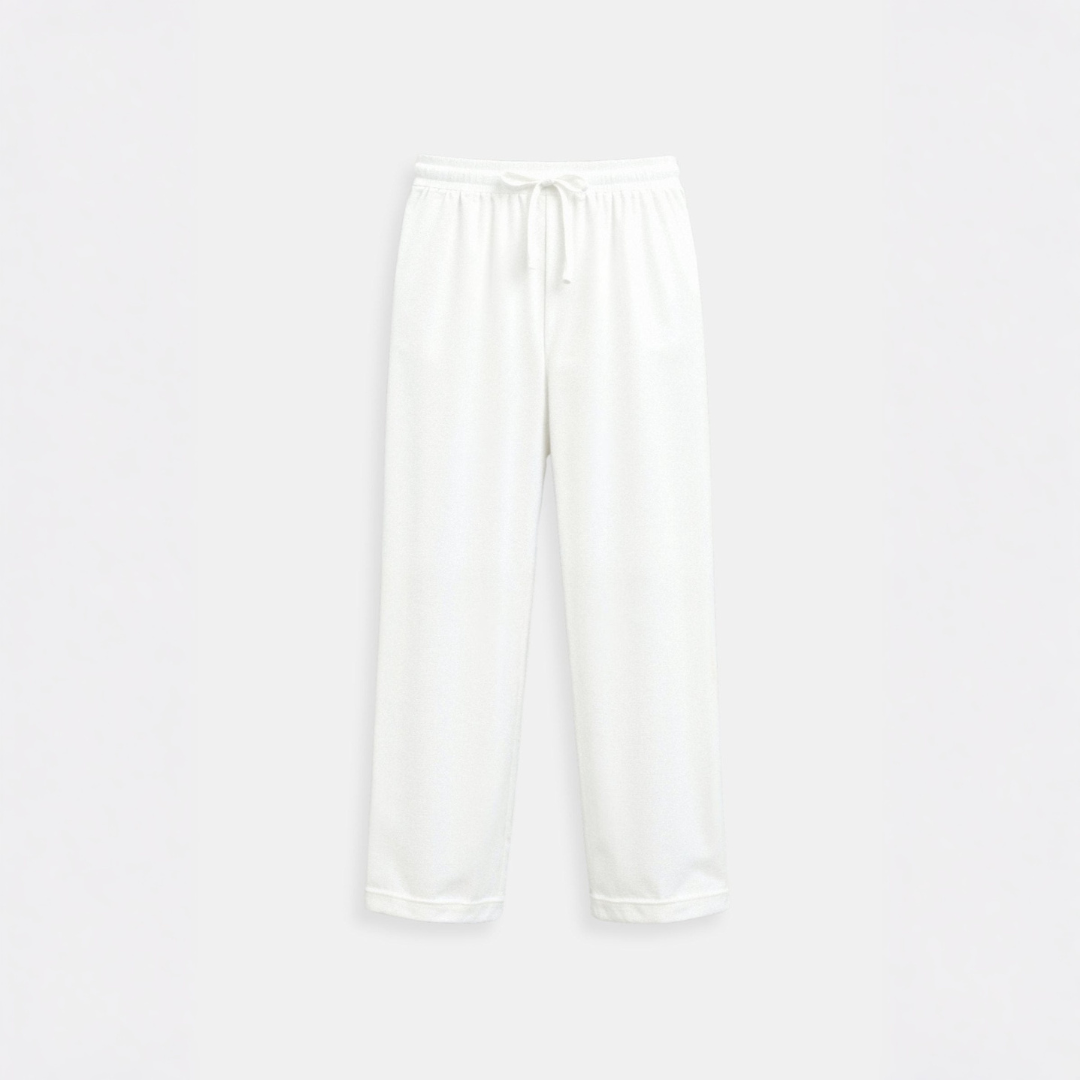 Pantalones Mujer Fluidos Algodón Cintura Elástica Ajuste Recto