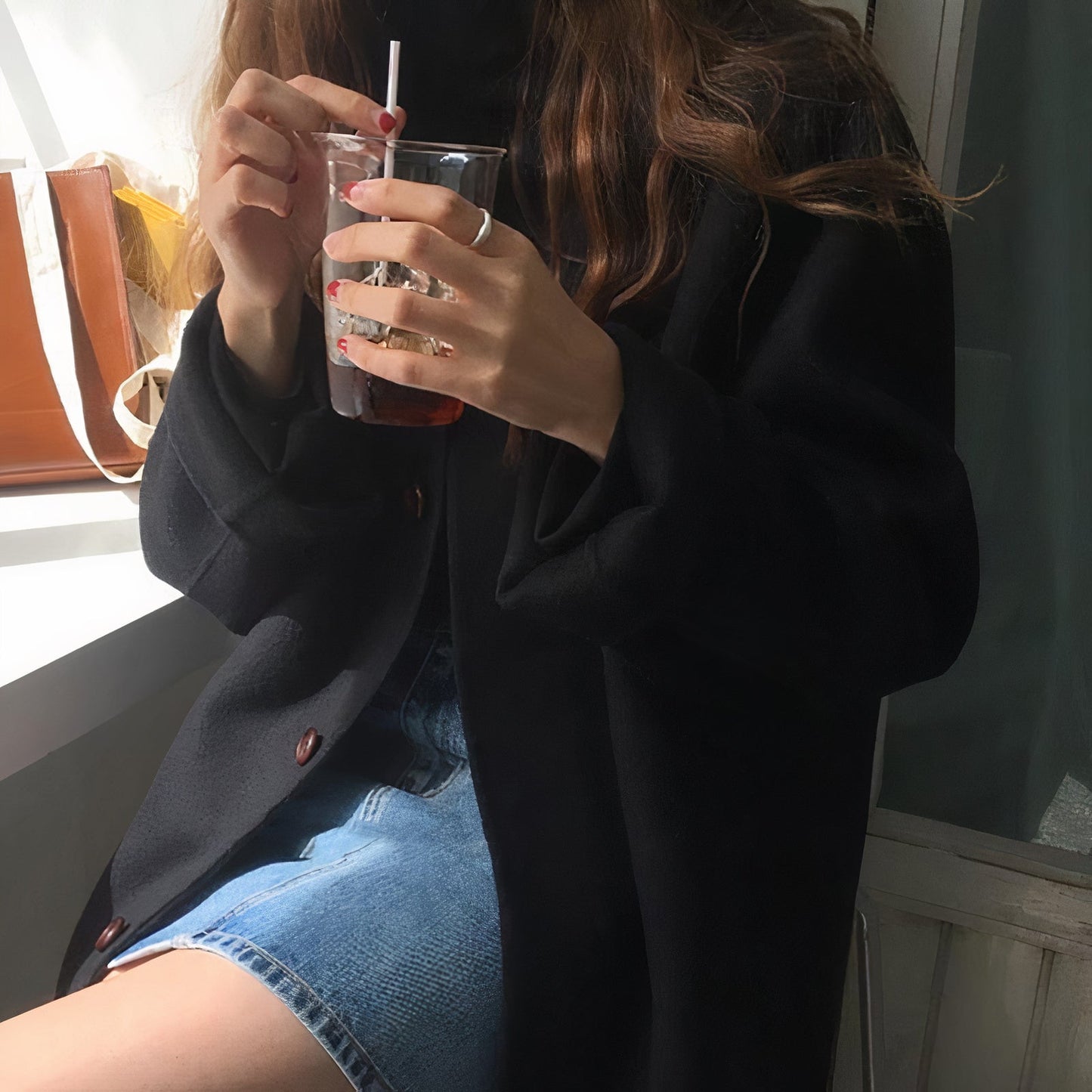 Abrigo Mujer de Lana Invierno Ajuste Clasico