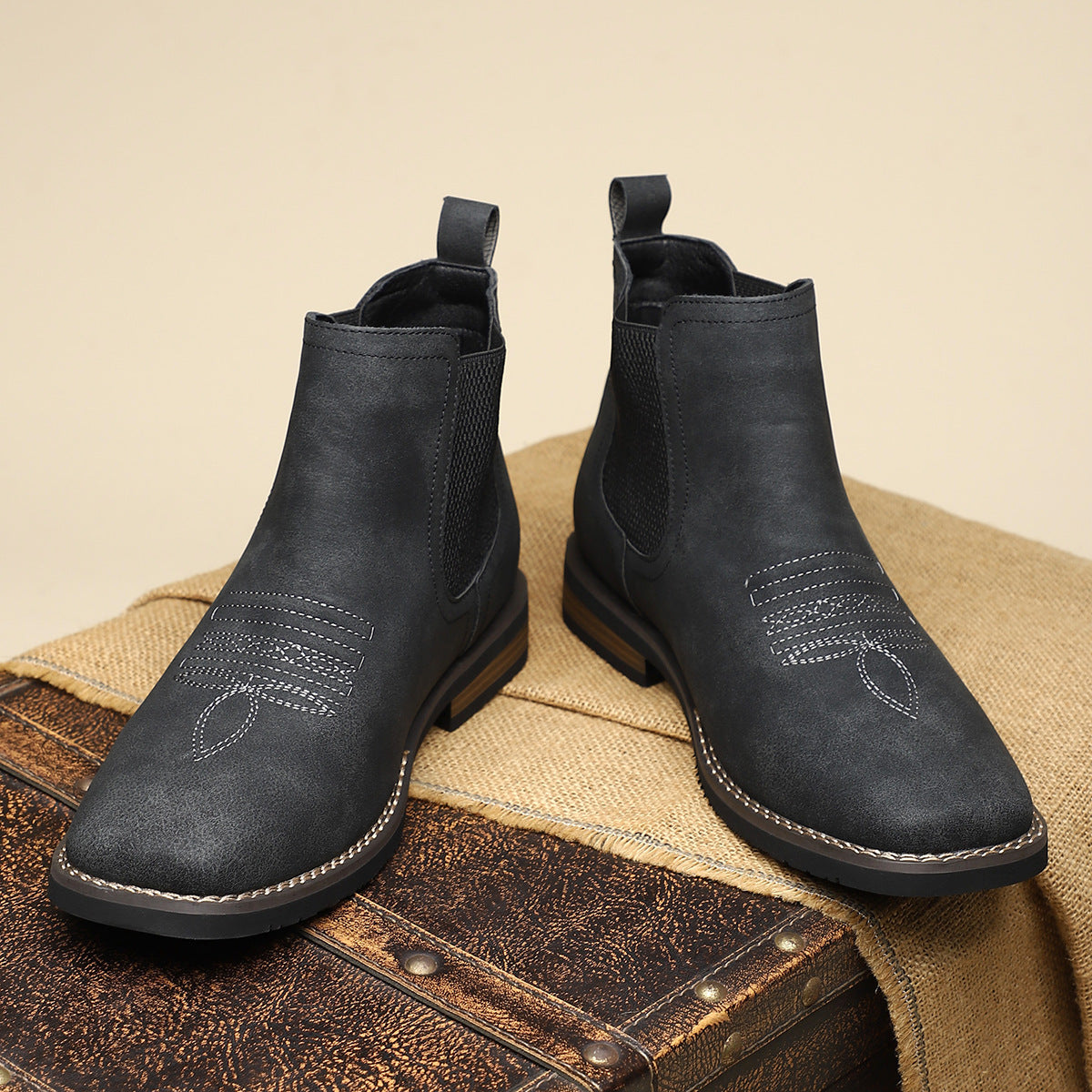 Botines hombre sin cordones ajuste cómodo estilo urbano
