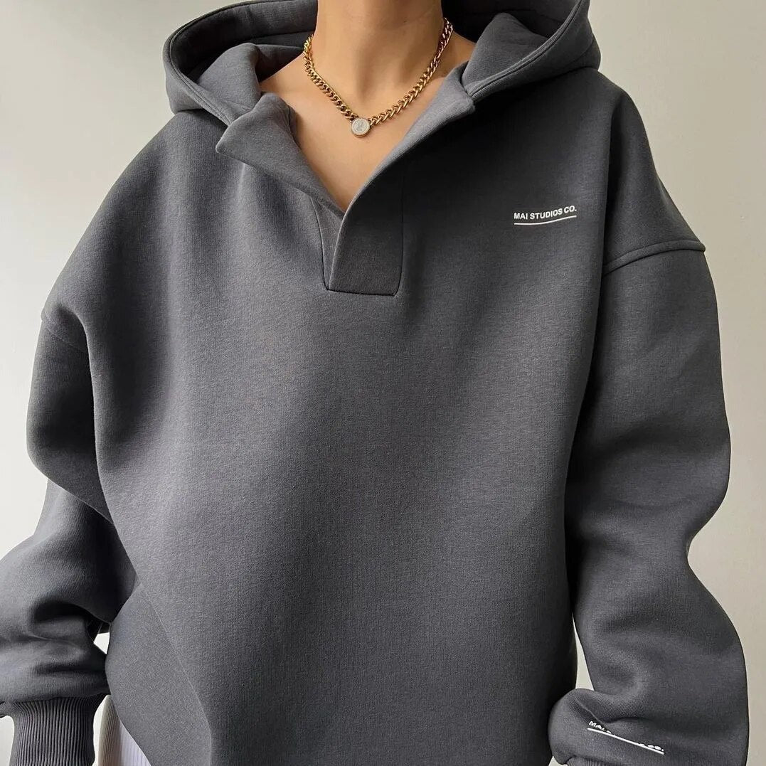Sudadera Mujer Algodón Oversize con Capucha