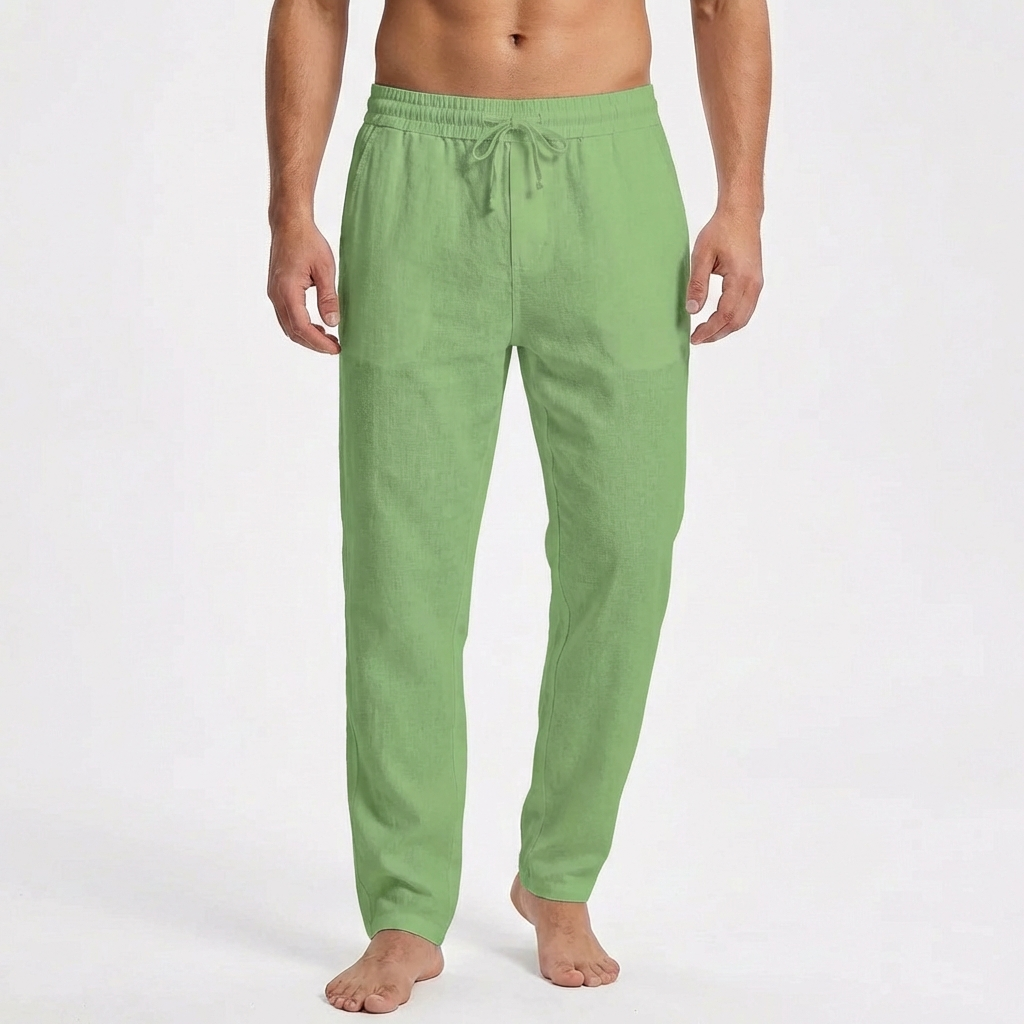 Pantalón Recto Hombre con Cordón Estilo Casual