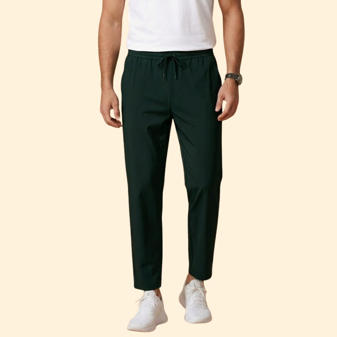 Pantalones vestir Hombre Cintura elástica Corte tobillero