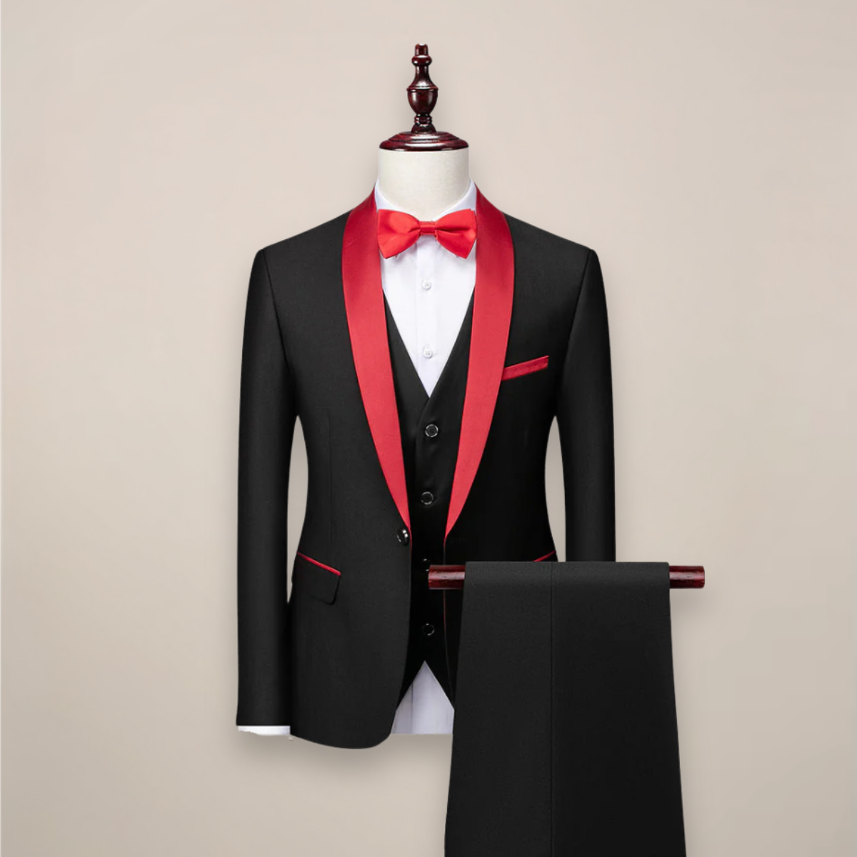 Esmoquin Formal Hombre Tres Piezas Ajuste Primavera