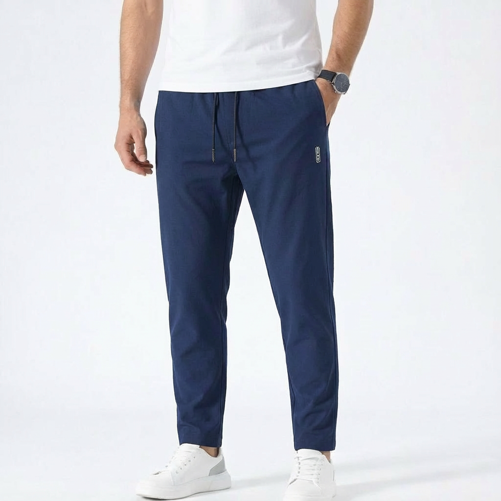 Pantalones Chinos Hombre Algodón Ajustados con Cordón