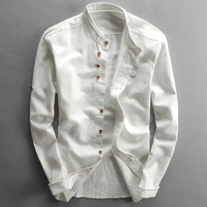 Camisa Hombre Estilo Oriental Ligera Corte Casual