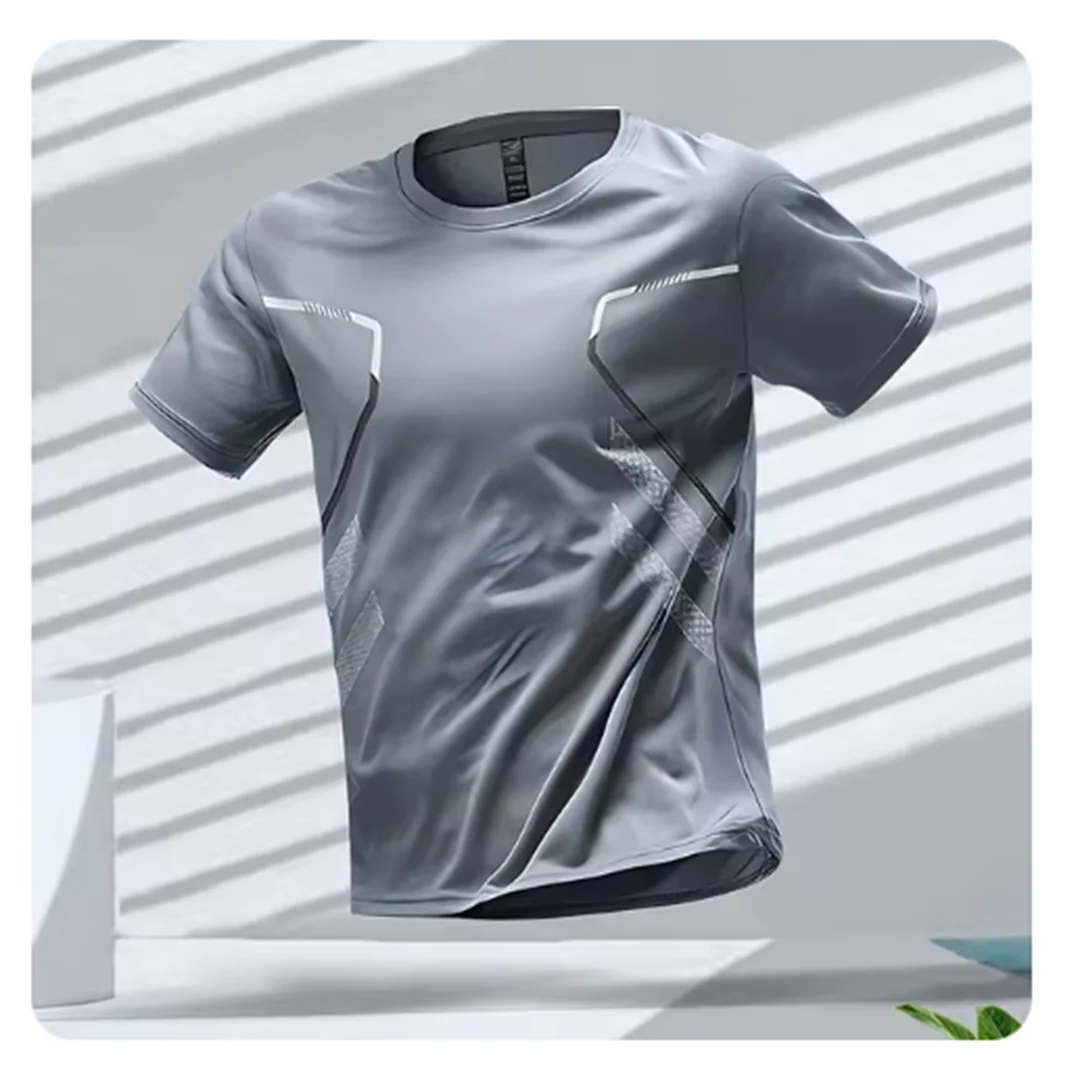 Camiseta deportiva hombre de tejido tecnico ajuste regular