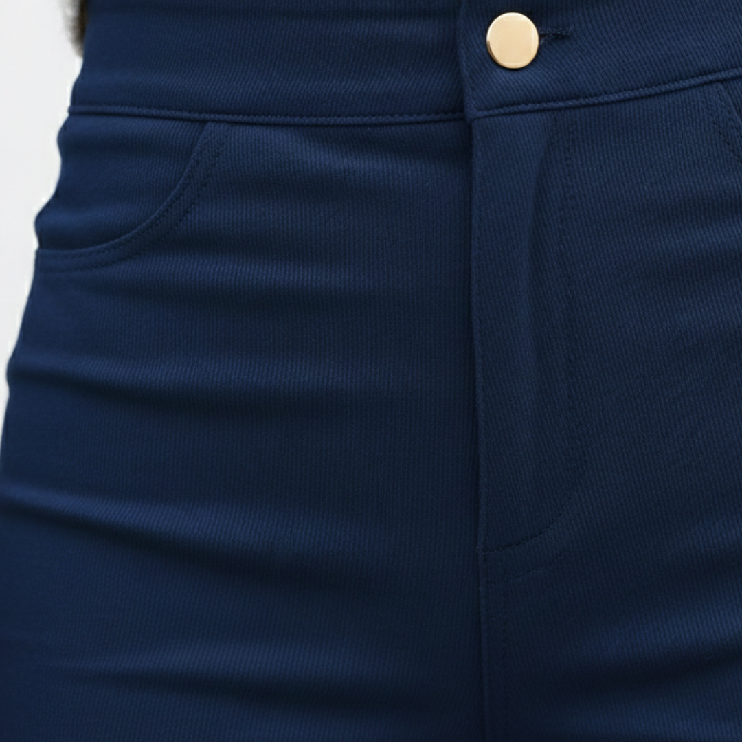 Pantalones Vaqueros Mujer Cintura Alta Anchos Abertura Bajo