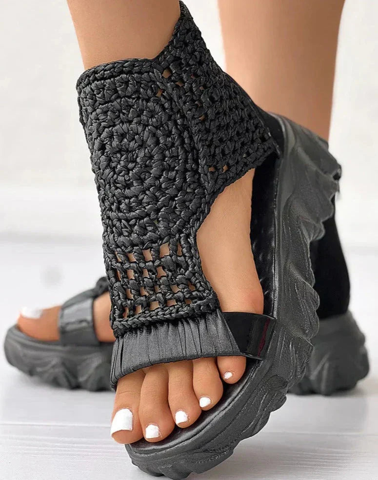 Sandalias Mujer Diseño Trenzado Comodas Estilo Bohemio