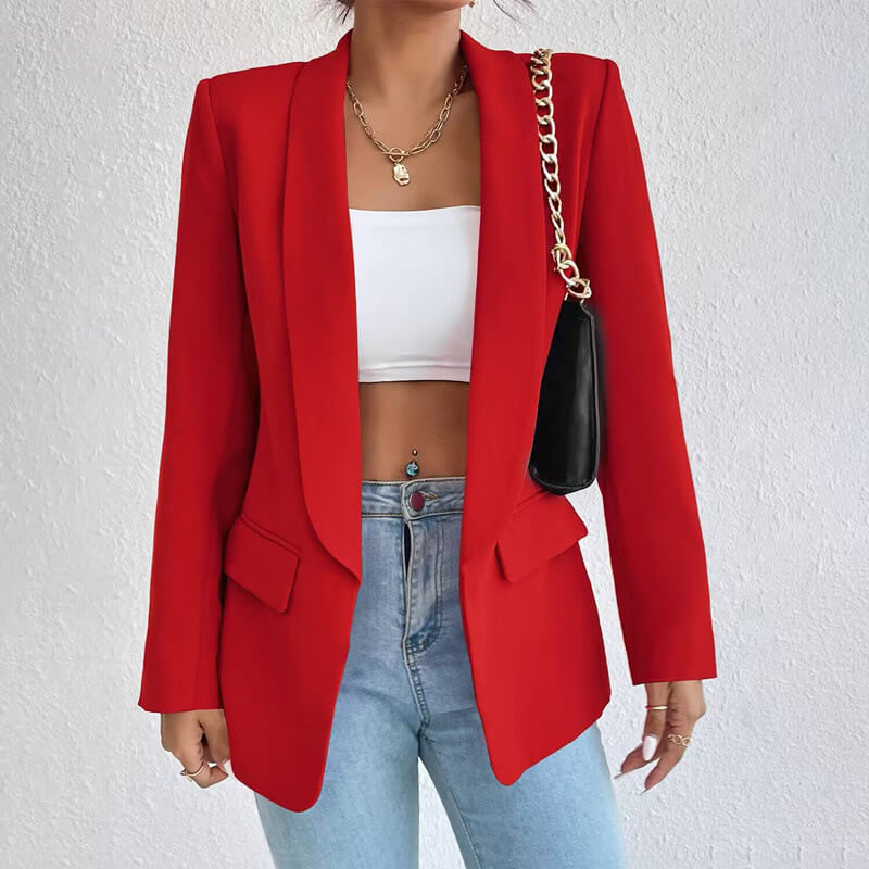Blazer Mujer Clásico Corte Ajustado
