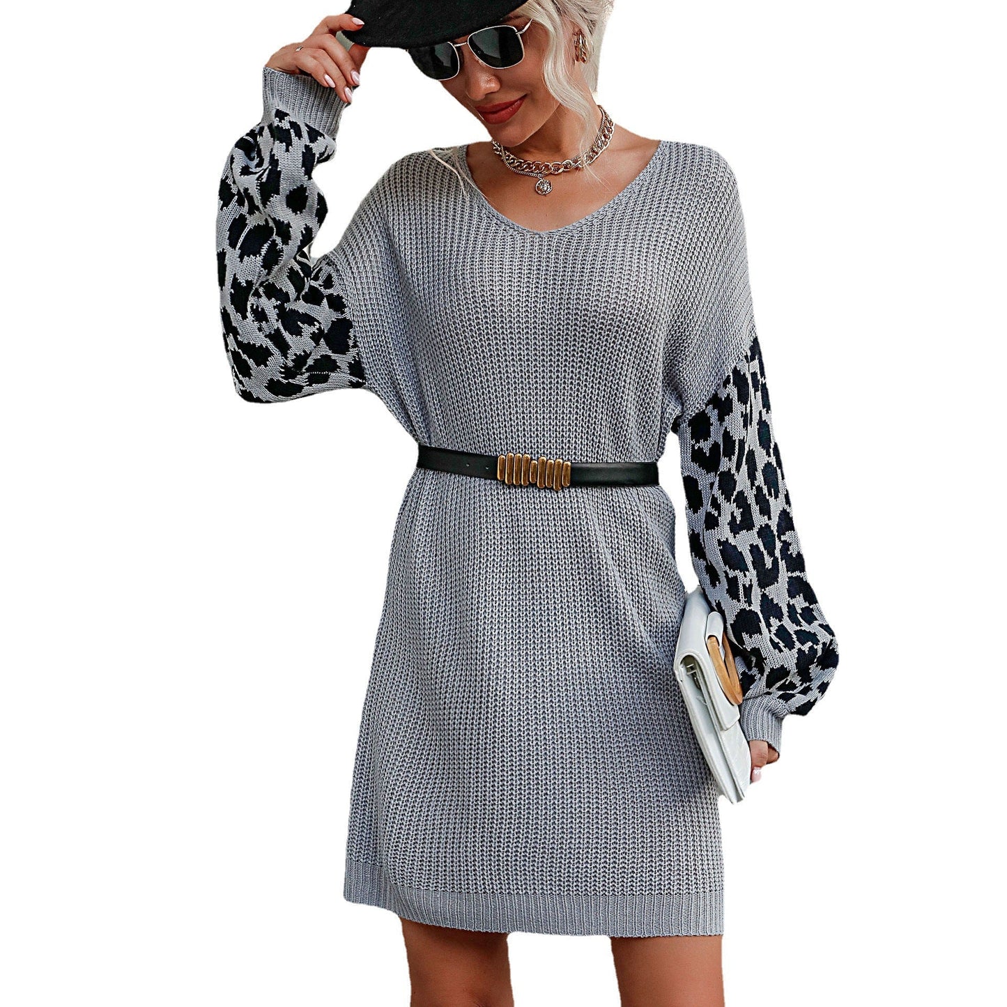 Vestido Mujer de Punto Manga Larga Ajustado