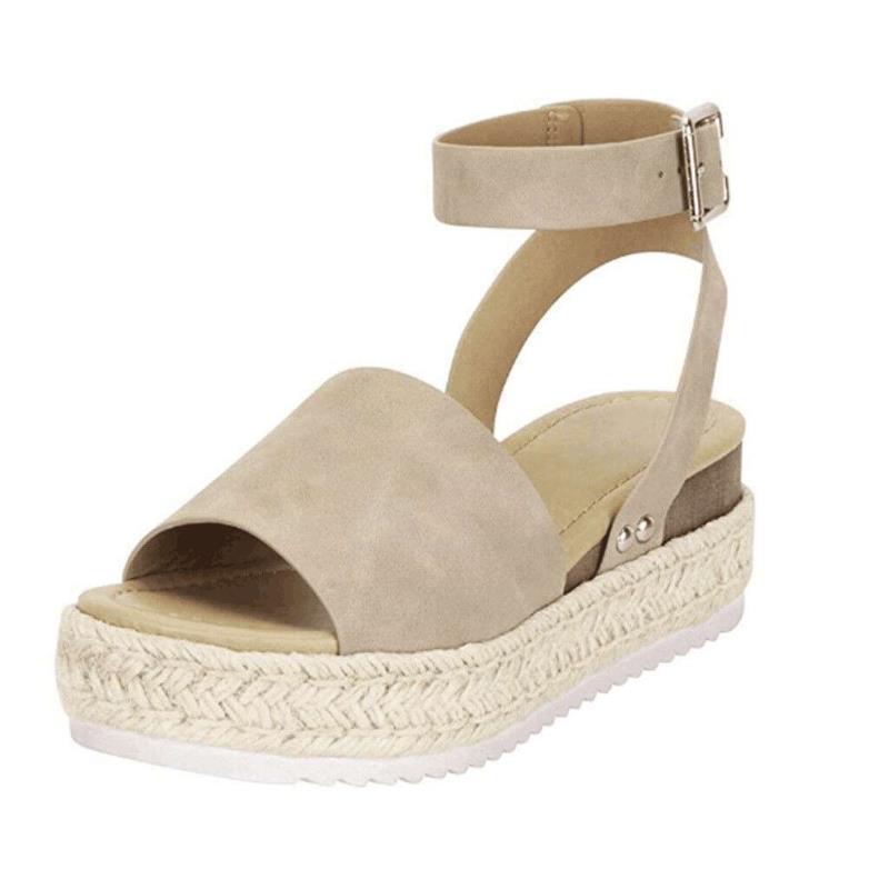 Sandalias Mujer con Plataforma y Hebilla Primavera