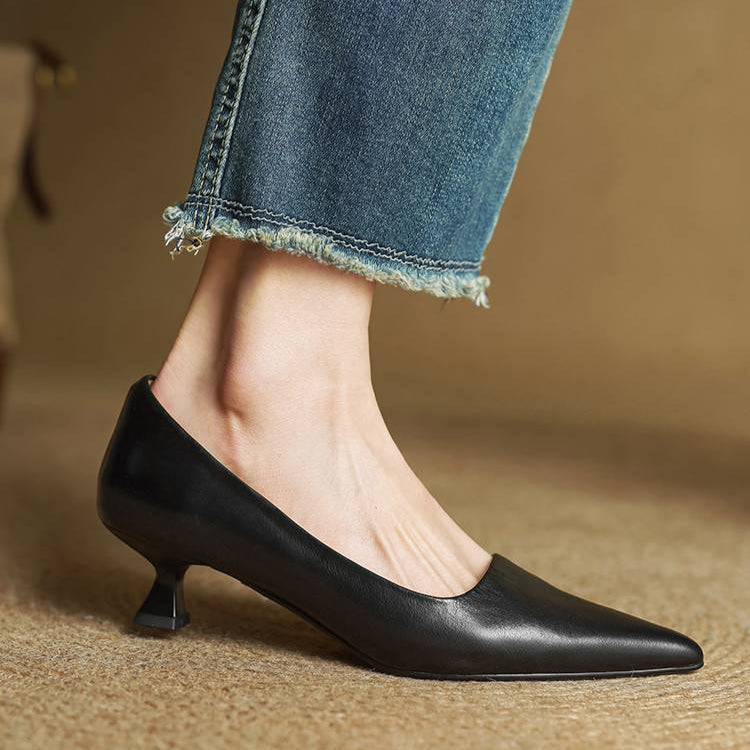 Zapatos Mujer Tacón Clásico Piel Transpirable