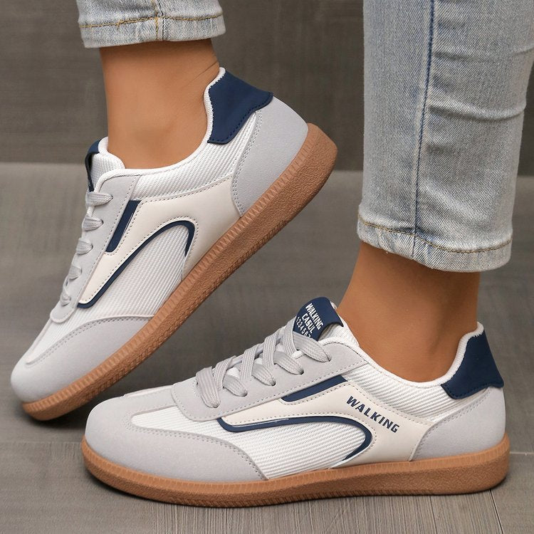 Zapatillas bajas mujer con cordones y suela deportiva