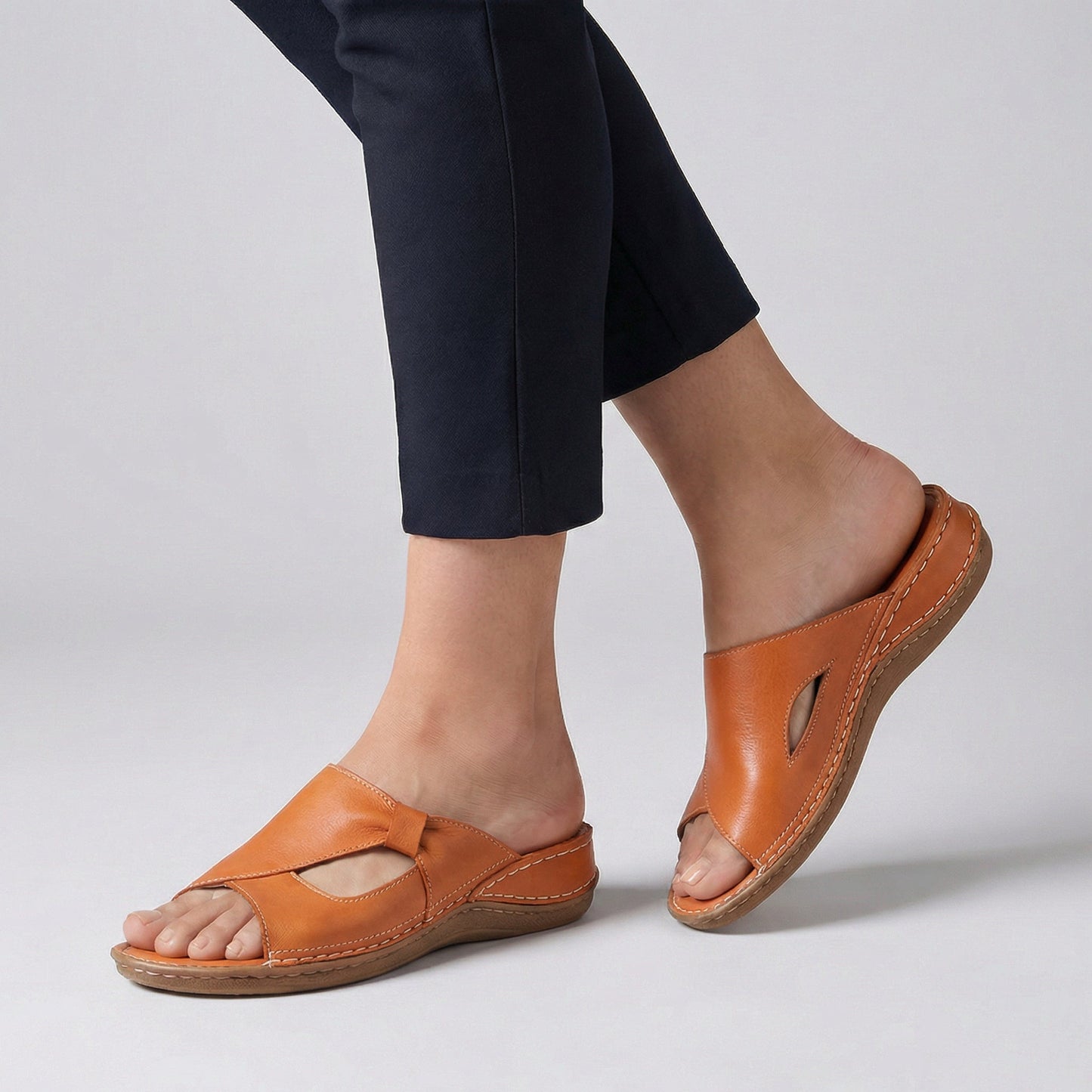 Sandalias dedo mujer con suela apoyo estilo casual