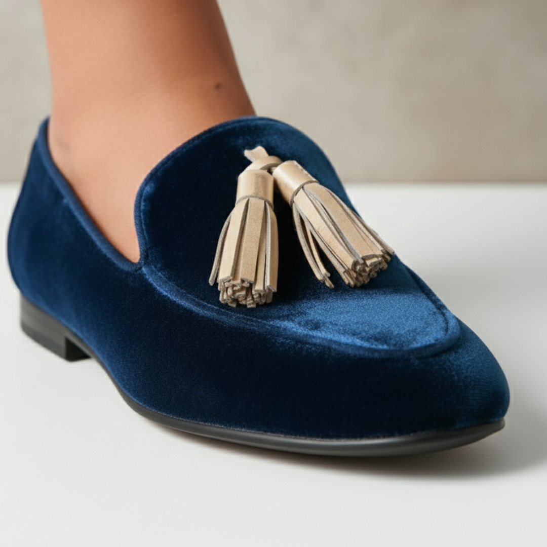 Mocasines Mujer Sin Cordones Detalle de Borlas