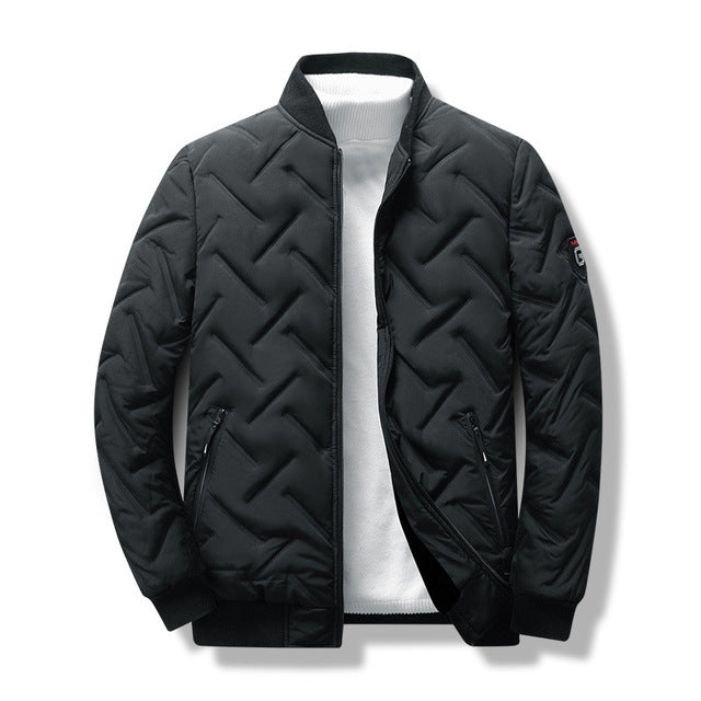 Chaqueta Bomber Hombre Estilo Clásico Ajuste Regular