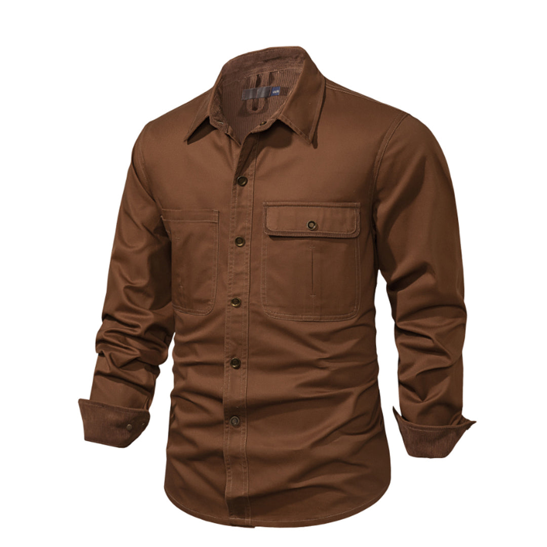 Camisa hombre ligera de tela suave ajuste cómodo