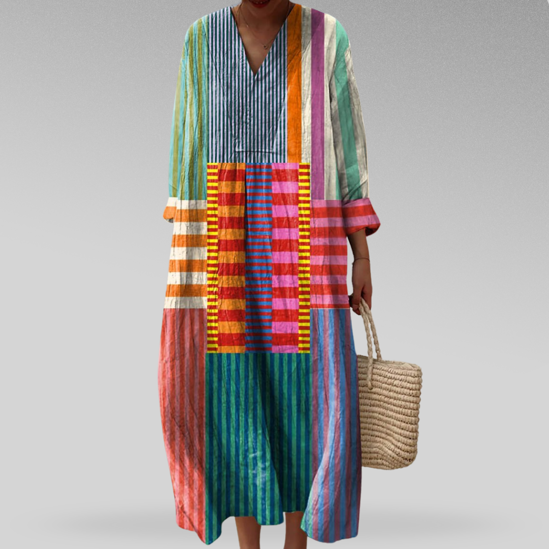 Vestido Mujer Estampado Geométrico Ajuste Regular - Mavetta