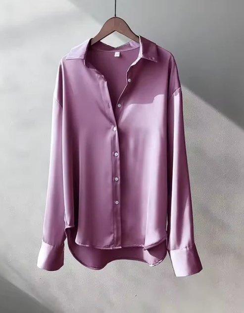 Blusa Mujer con Botones Manga Larga Diseño Elegante