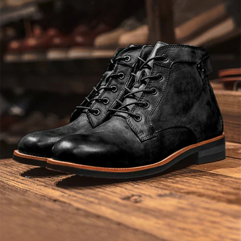 Botas altas hombre de cuero duradero estilo clásico