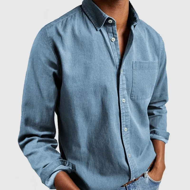 Camisa Hombre Casual Algodón Ajuste Cómodo Verano