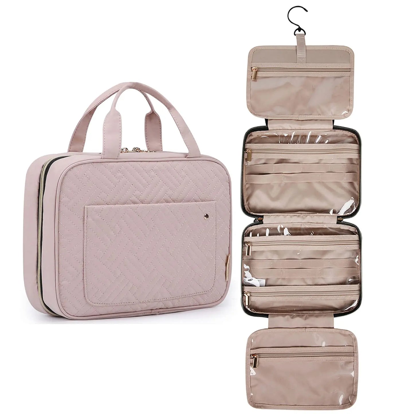 Bolsa de viaje mujer compacta con múltiples compartimentos