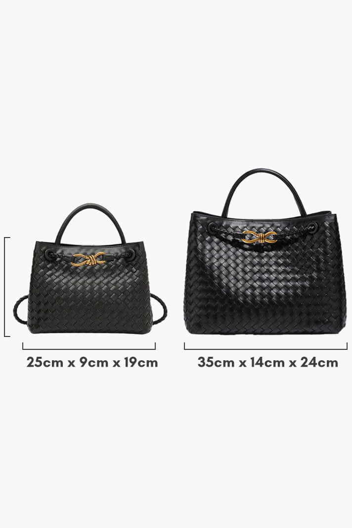Bolso mujer de cuero vegano tejido grande moderno