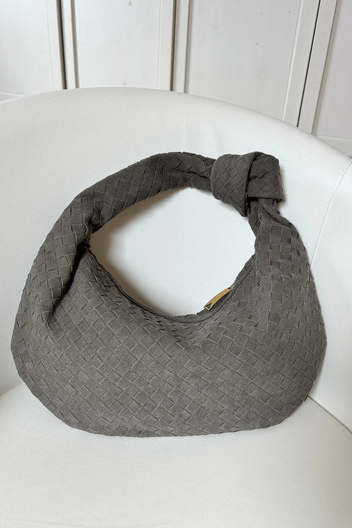 Bolso mujer tejido mediano con nudo diseño moderno
