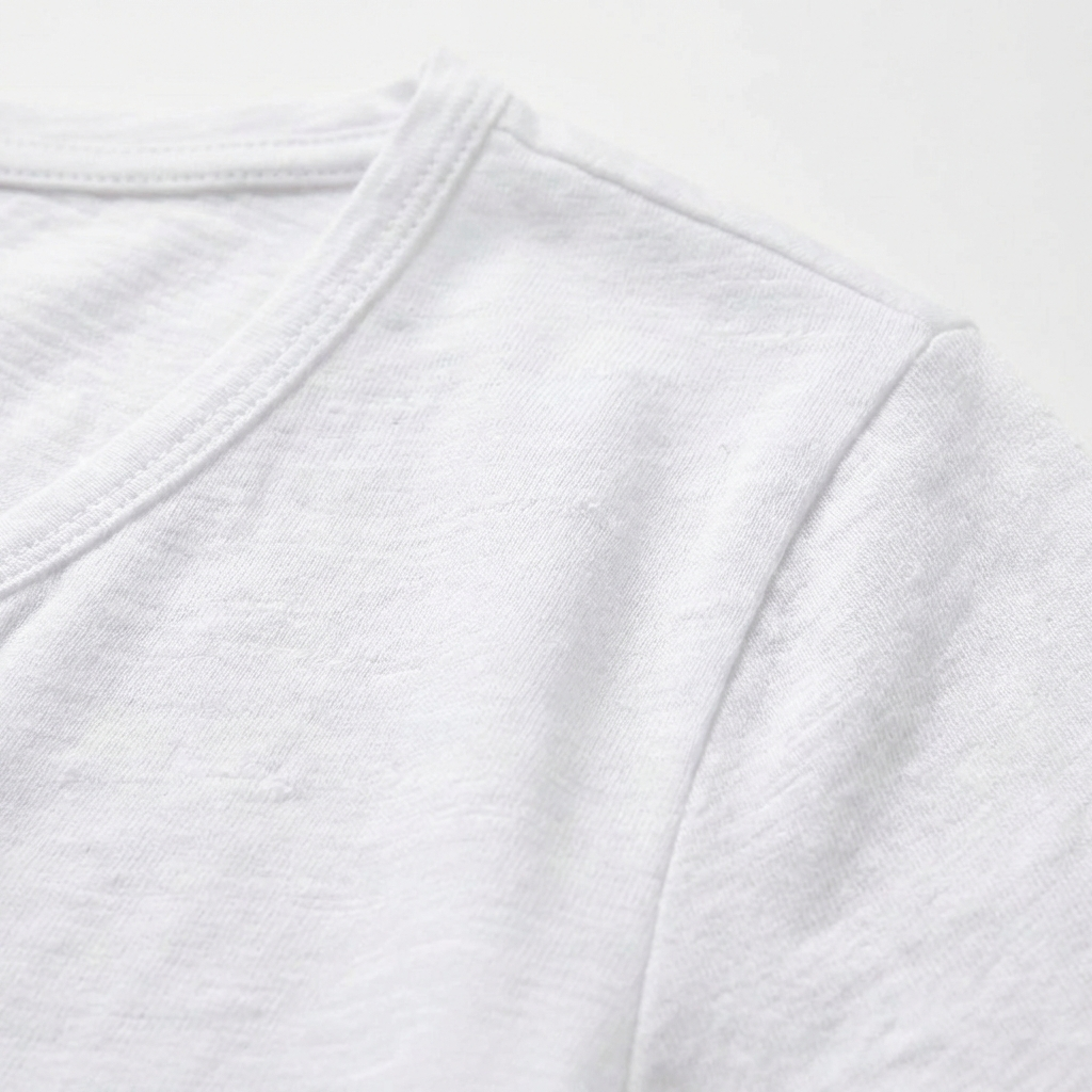 Camiseta Mujer Algodón Escote en V Manga Corta