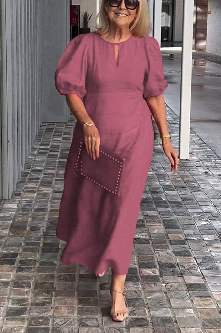 Vestido Midi Mujer Silueta Fluida