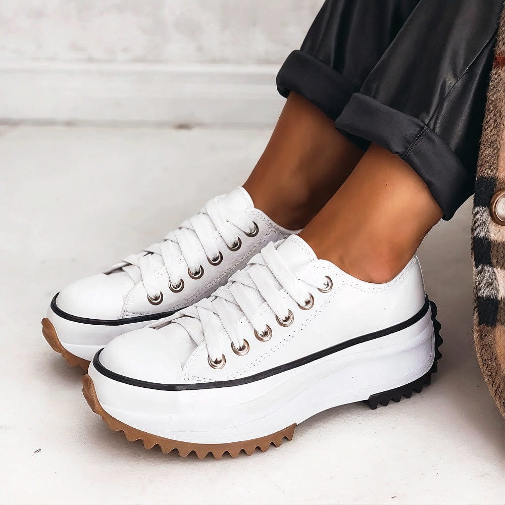 Zapatillas Mujer Plataforma y Cierre de Cordones