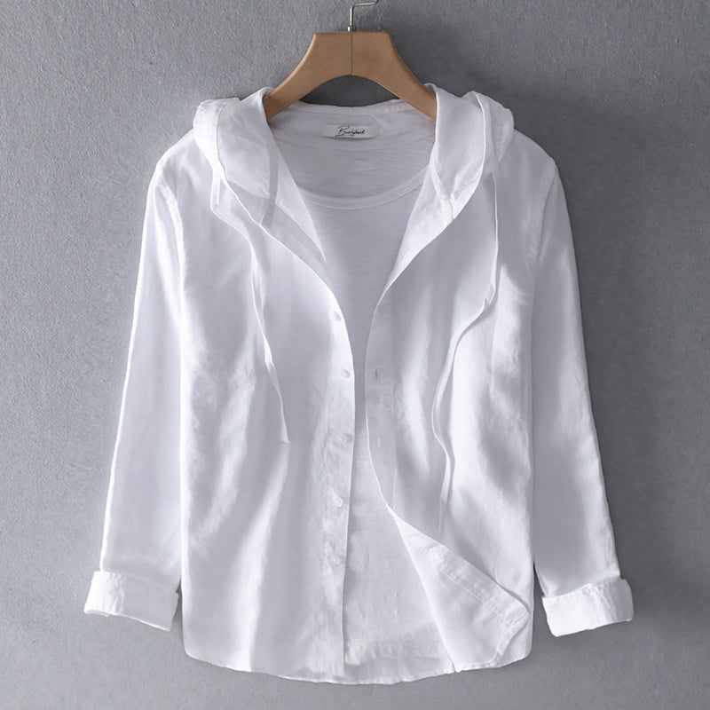 Blusa Mujer Ligera con Capucha y Botones