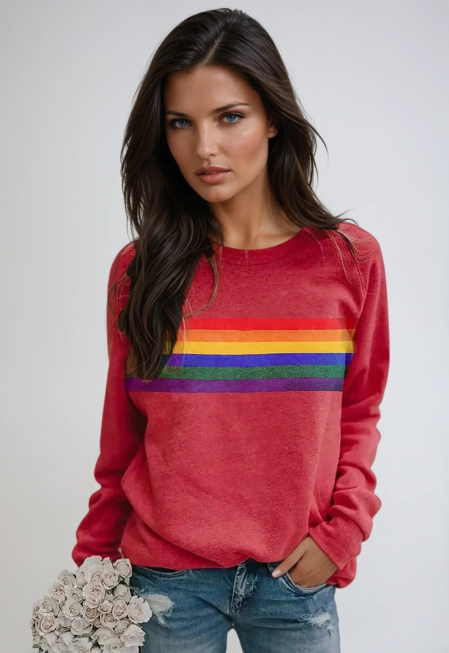Sudadera mujer Algodón Estampado Manga Larga