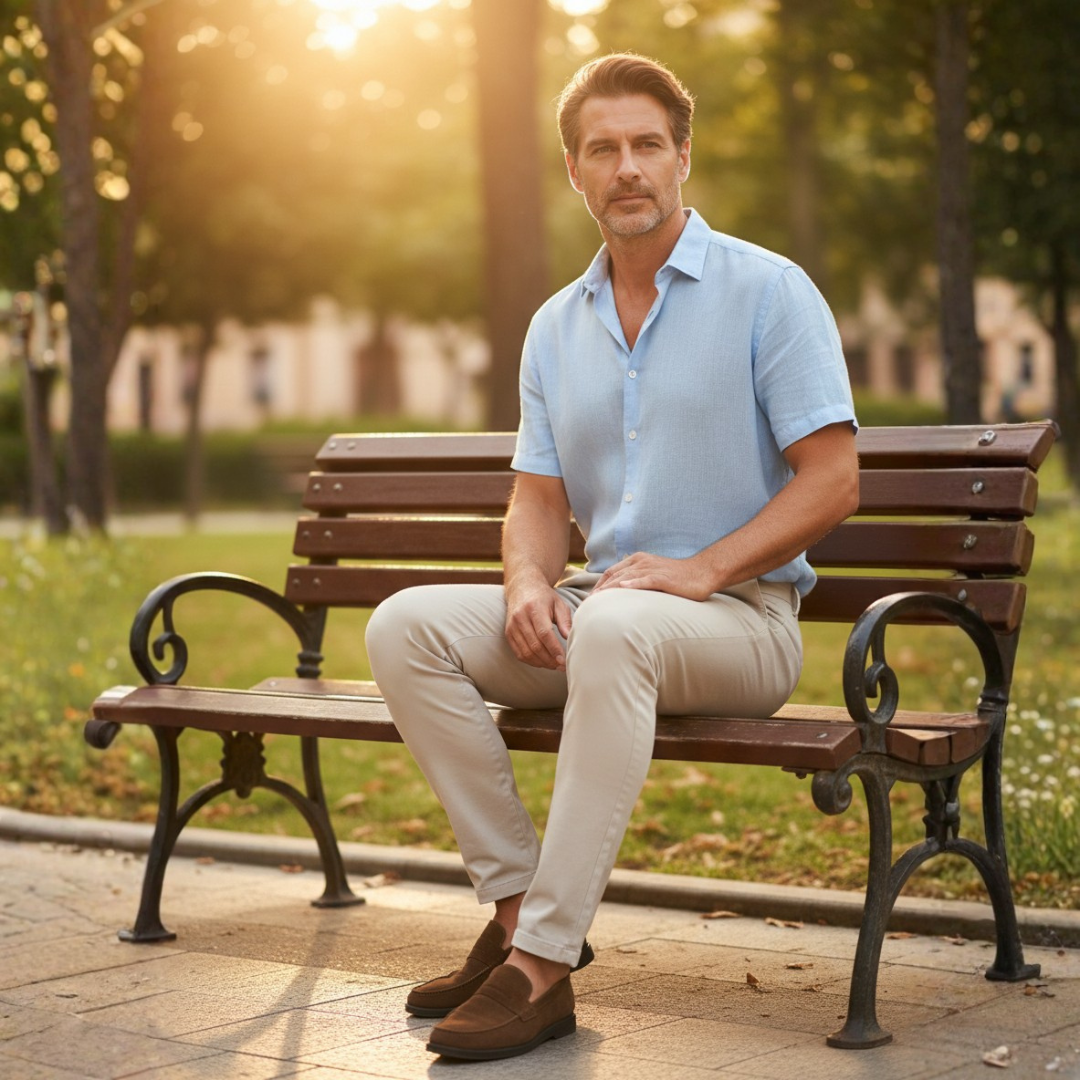 Pantalones Chinos Hombre Algodón Skinny Fit Tobillo Ajustado
