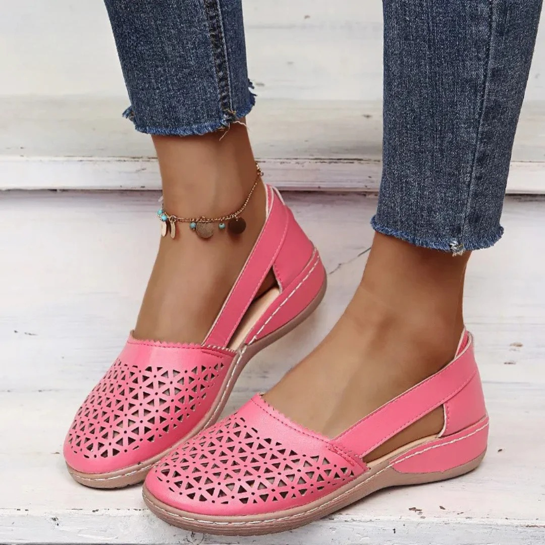 Zapatos Mujer Sin Cordones Diseño Troquelado Modernos