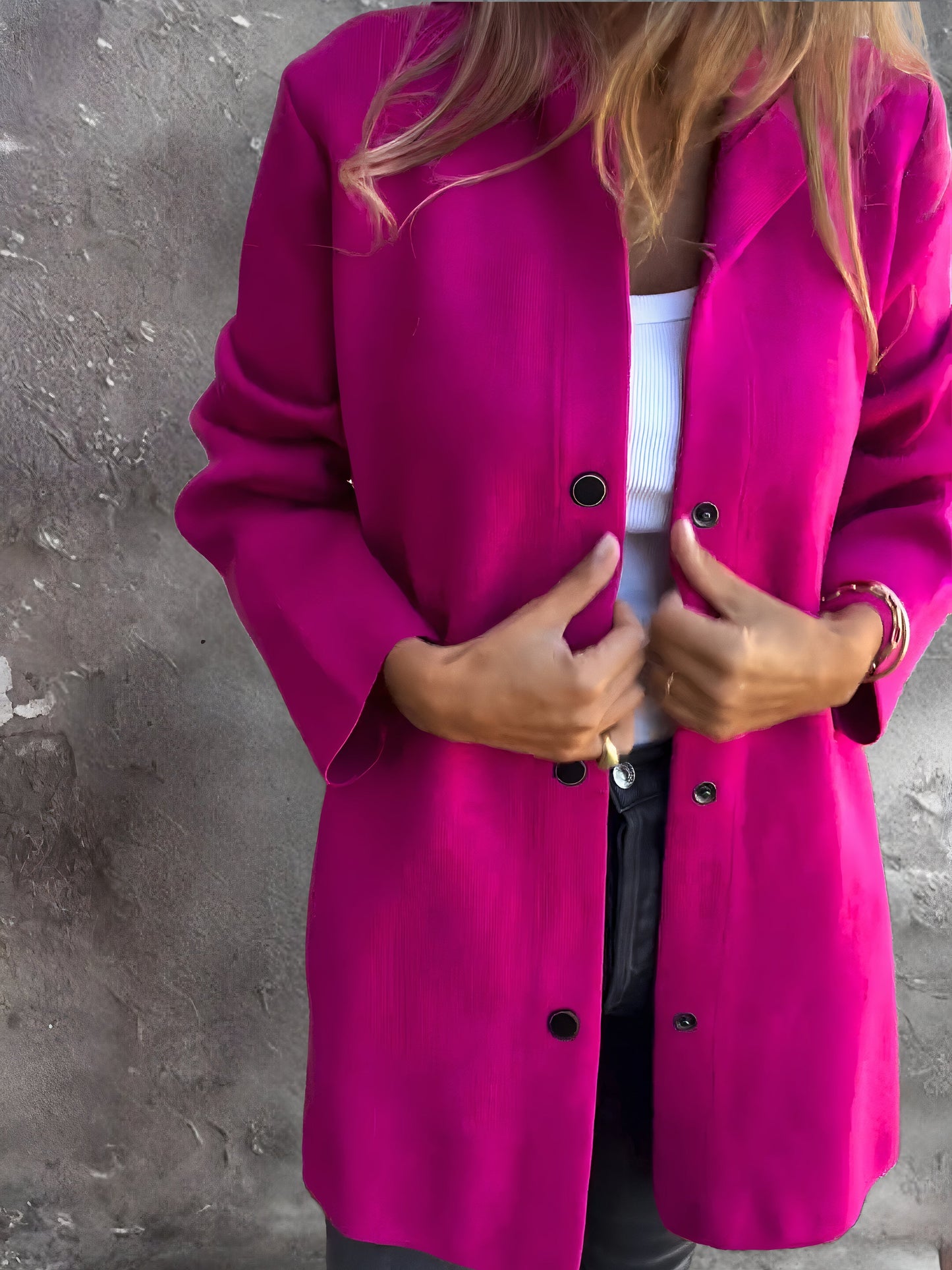 Chaqueta casual mujer con capucha y cierre frontal