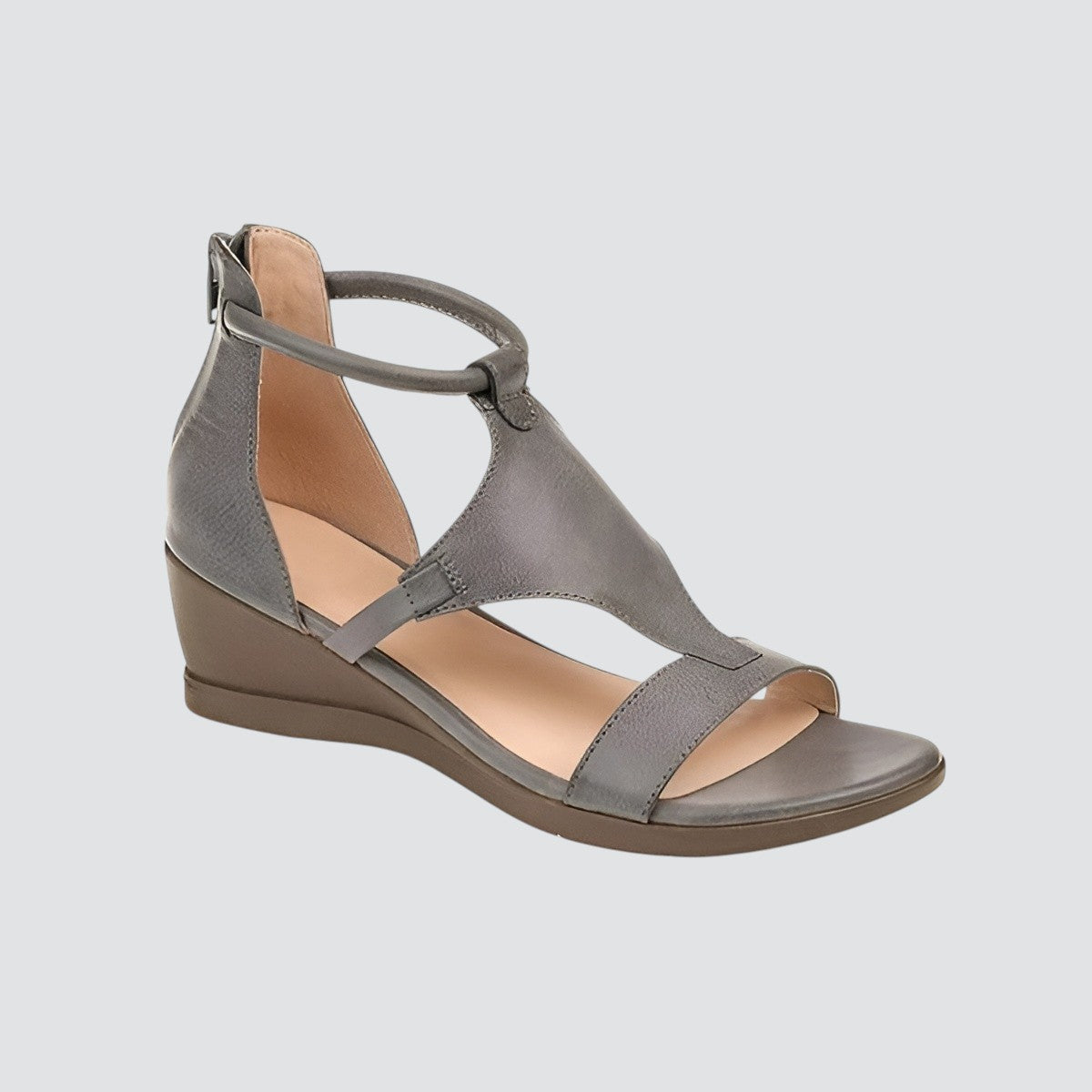 Sandalias Plataforma Mujer con Empeine Cerrado Ajuste Seguro