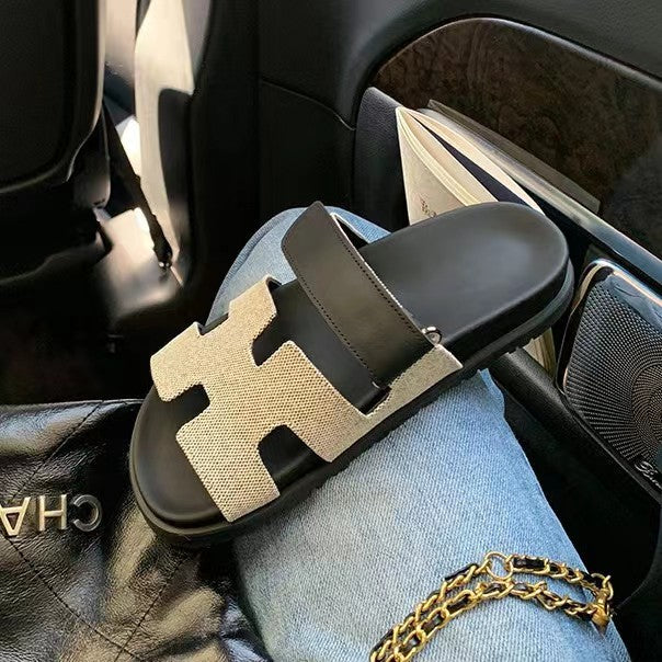 Sandalias Gladiadoras Mujer con Cierre de Velcro Ajustable
