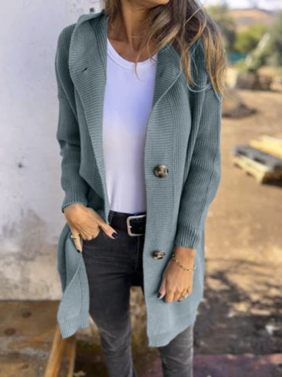 Cárdigan Largo Mujer de Punto Suave Elegante