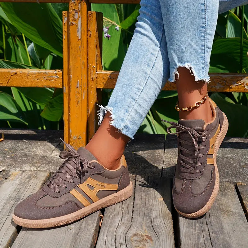Zapatillas Retro Mujer con Cordones Suela Plana